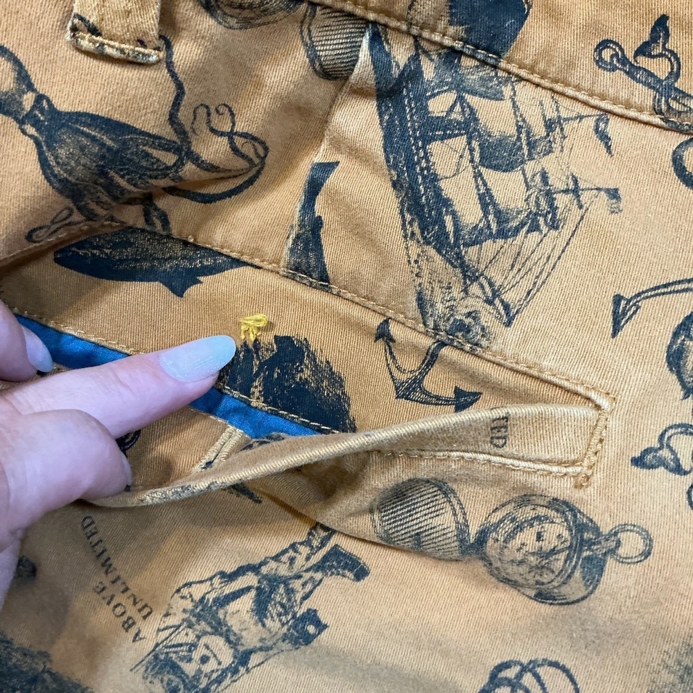 KAVU Chilliwack Printed Canvas Shorts – Nautical Caramel Print – Men’s Size 32 - Picture 6 of 8